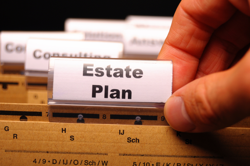 real estate plan on business folder