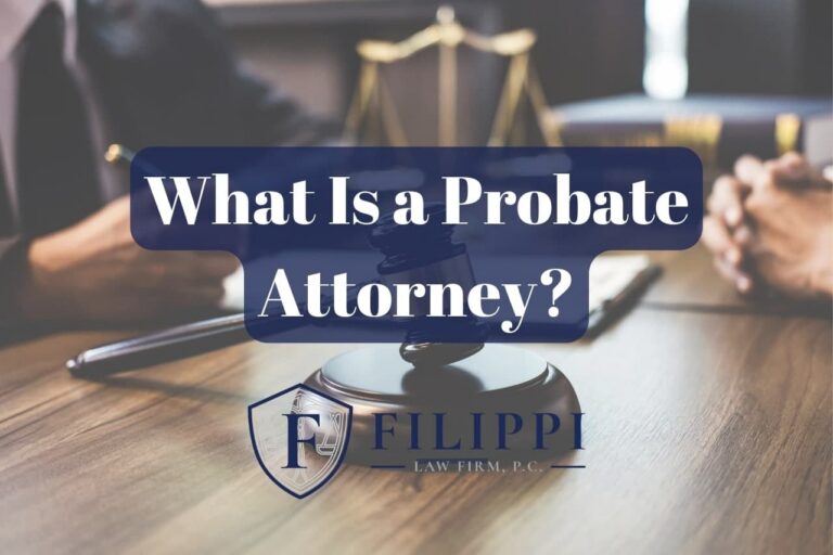 title image for what is a probate attorney? image of hands signing a document behind a gavel