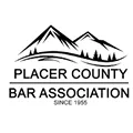 Logo of Placer County Bar Association featuring stylized mountain peaks and text.